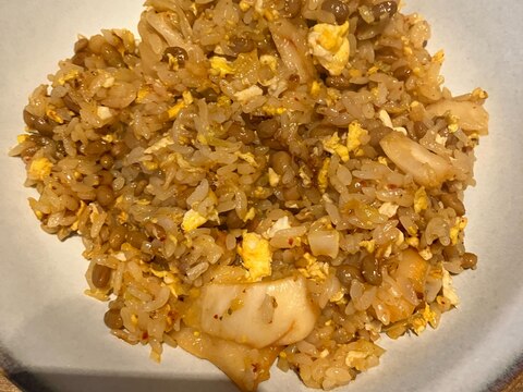 キムチ納豆炒飯